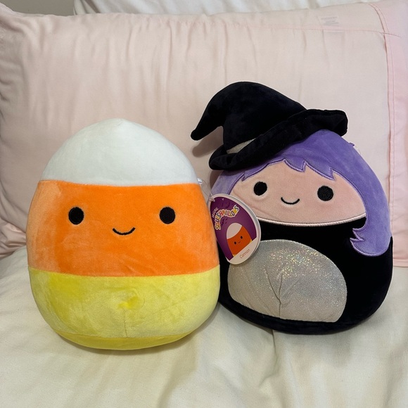 Halloween squishmallow bundle - Cannon the candy corn and Madeleine the witch 8” - Picture 1 of 4